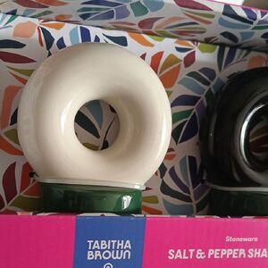 Tabitha Brown for Target Salt & Pepper Shakers New Box Cream & Black